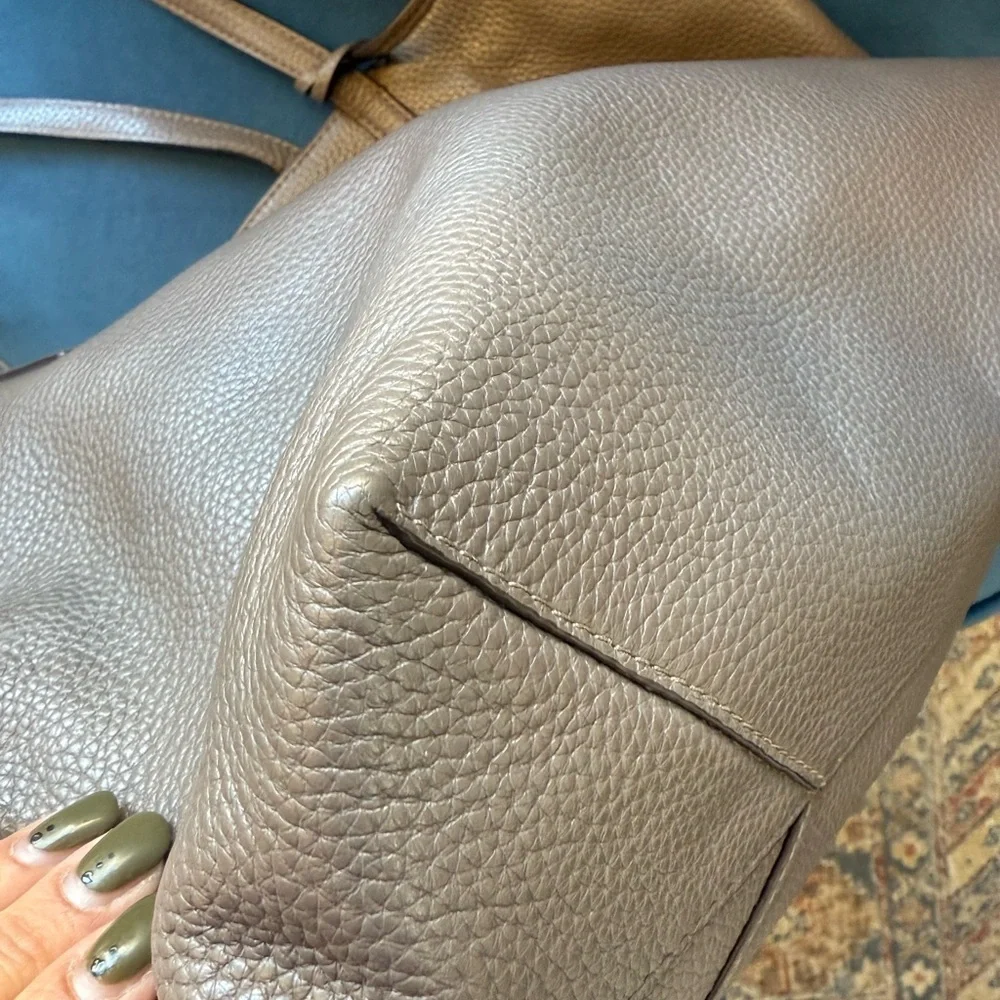Michael Kors Pebbled Leather Tote Bag Taupe
